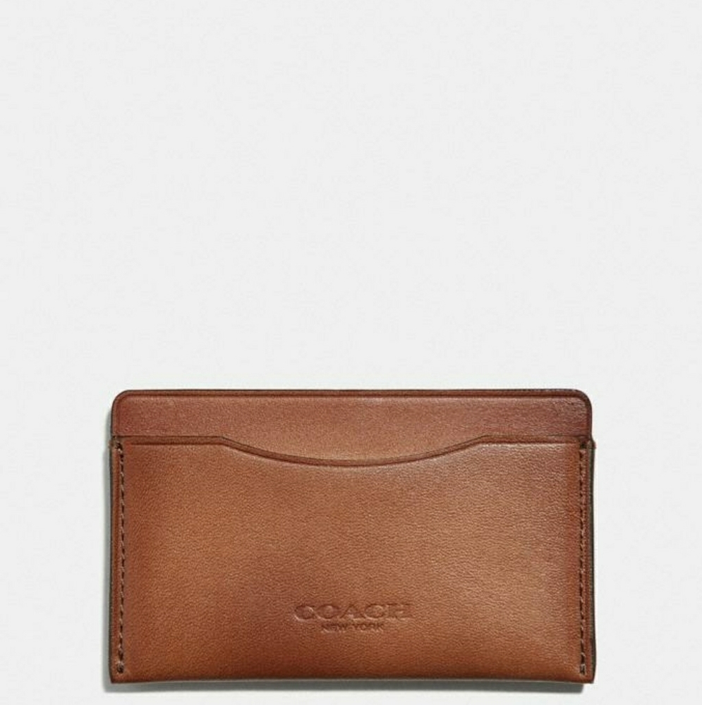 Coach leather credit card holder